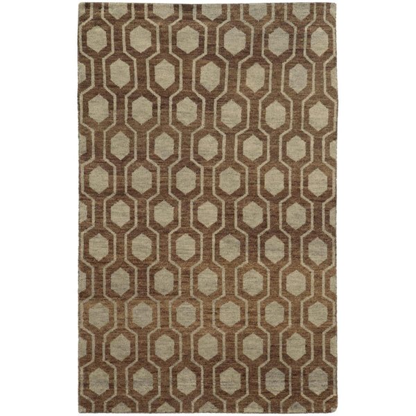 Espectaculo Maddox 5650 Hand Knotted Wool Runner Rug, Brown - 42 ft. 6 in. x 10 ft. ES1876621